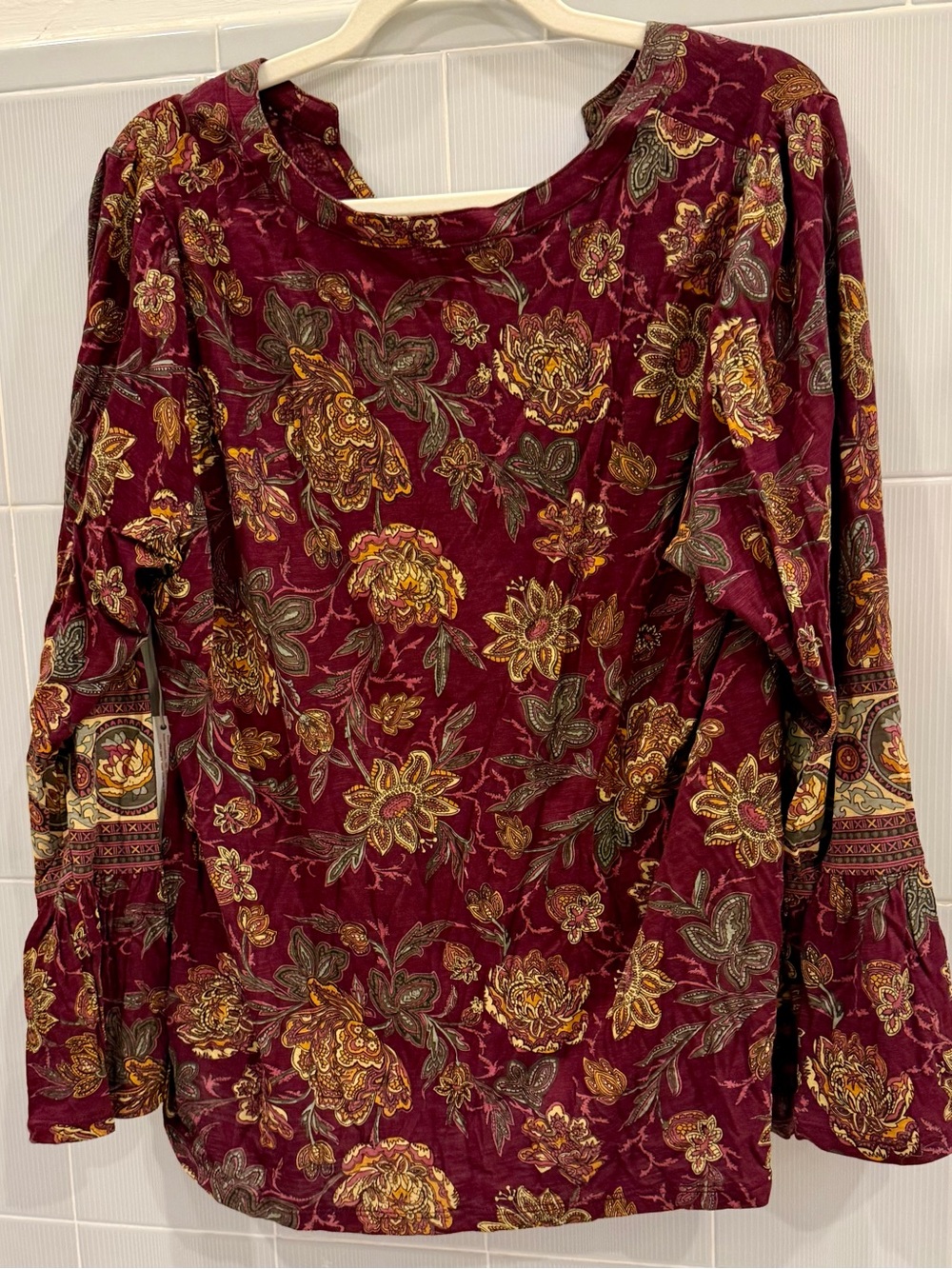 NWT Lucky Brand Peasant Top